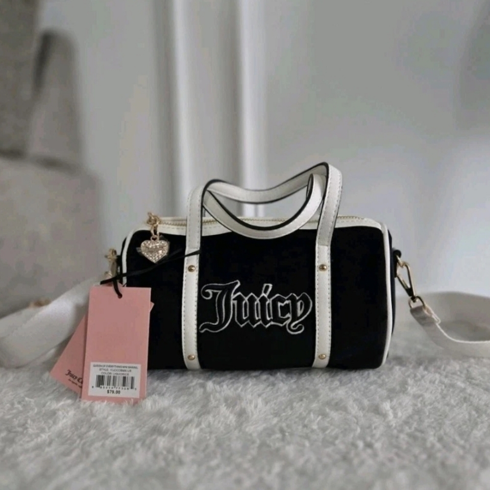 Juicy Couture Black mini barrel bag new with tags